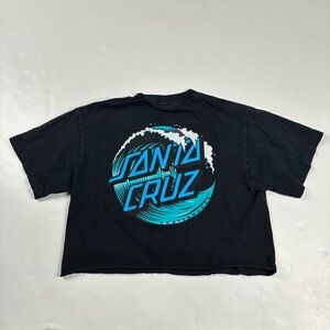 005 - WOMENS SANTA CRUZ SKATEBOARDS CALIFORNIA CROPPED T SHIRT